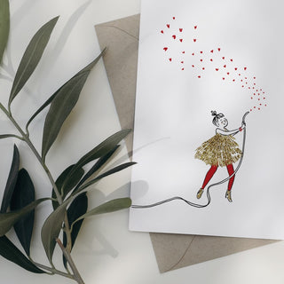 Carte double Jet de cœurs – My Lovely Thing