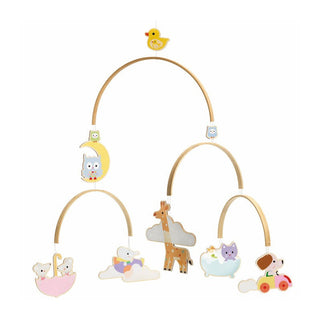 Mobile en bois - Bébés animaux
