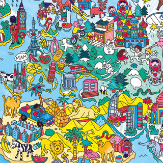 Atlas - Poster géant à colorier