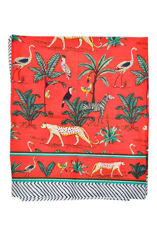 Paréo en coton 110x185 cm - Jaipur Rouge