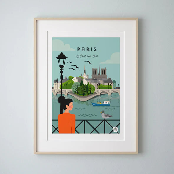 Affiche Paris - Le Pont des Arts - Les Petits Yéyés