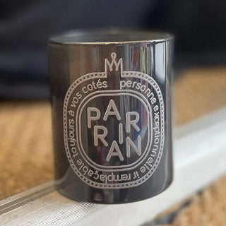 Bougie « Parrain » – Noir – Collection Famille – Toiles Chics