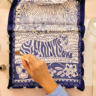 Peinture sur soie - Félins Atelier 10