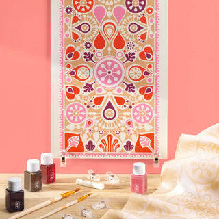 Peinture sur soie - Pétales Atelier 11