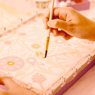 Peinture sur soie - Pétales Atelier 11