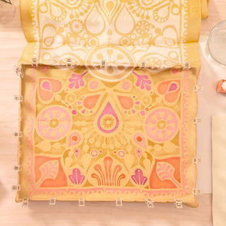 Peinture sur soie - Pétales Atelier 11