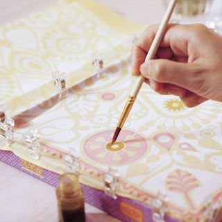 Peinture sur soie - Pétales Atelier 11