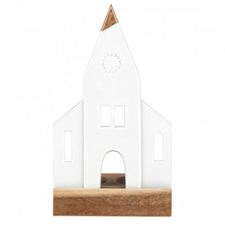 Bougeoir Église porcelaine et bois - Räder