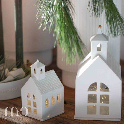 Chapelle photophore en porcelaine