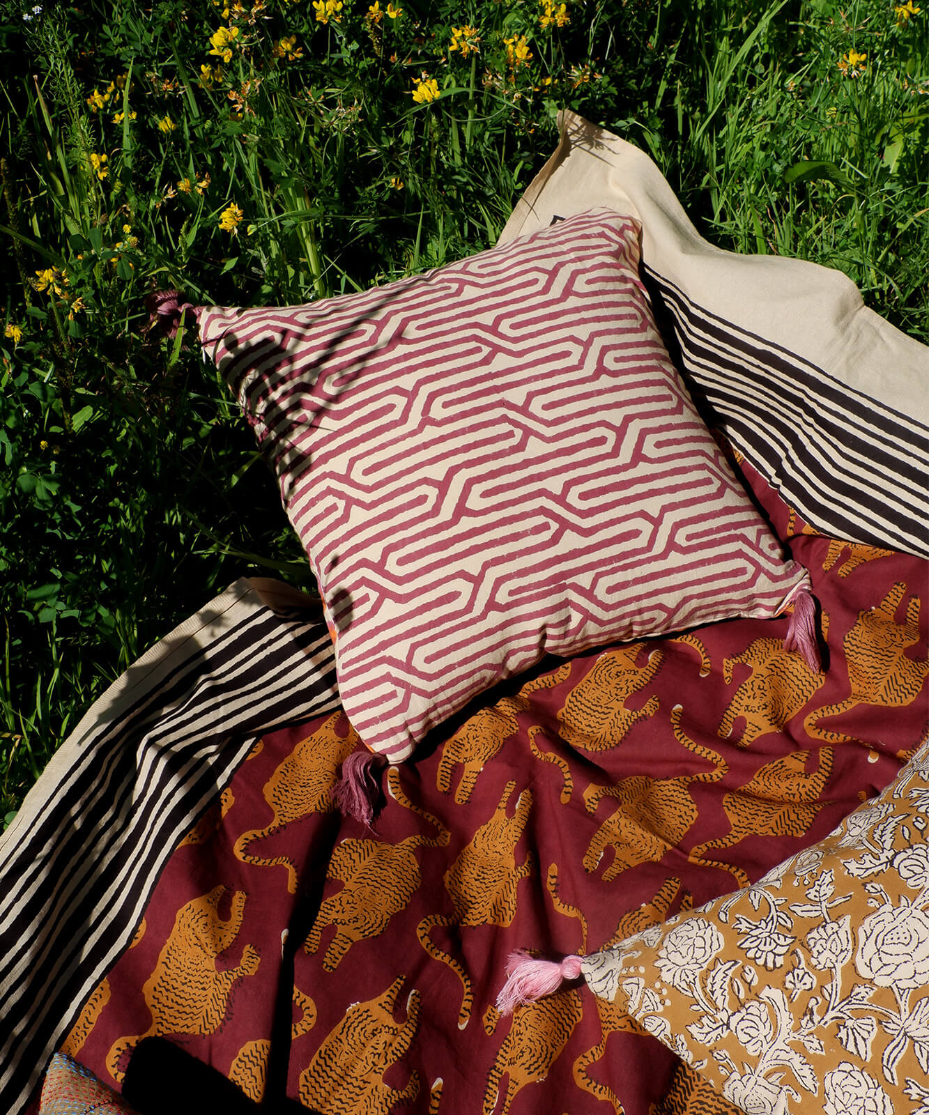Nappe plaid Tiger avec un tote bag