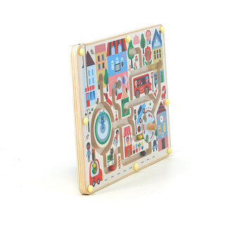 Labyrinthe magnétique en bois - Ma petite ville