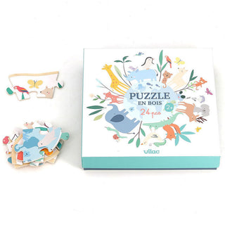 Puzzle en bois 24 pcs 'Autour du Monde' Sarah Betz