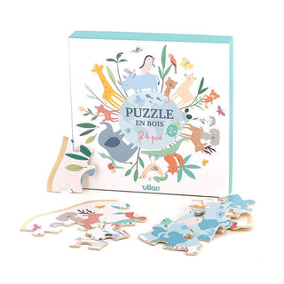 Puzzle en bois 24 pcs 'Autour du Monde' Sarah Betz