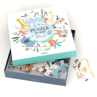 Puzzle en bois 24 pcs 'Autour du Monde' Sarah Betz