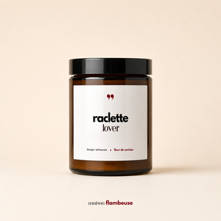 Bougie « Raclette Lover » – Linge frais – Flambeuse
