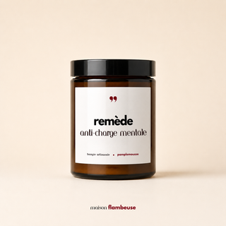Bougie « Remède anti-charge mentale » – Pomme d’amour – Flambeuse