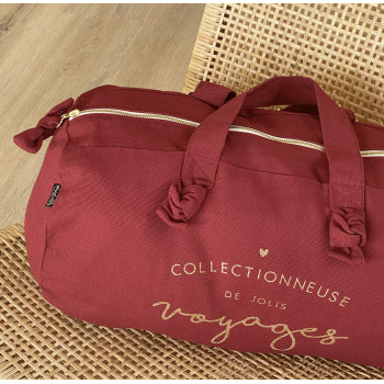 Sac polochon bordeaux Collectionneuse de jolis voyages