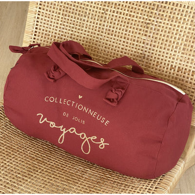 Sac polochon bordeaux Collectionneuse de jolis voyages