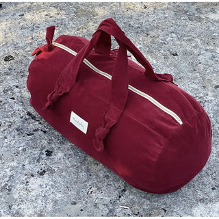 Sac Polochon - Velours bordeaux