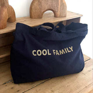 Grand cabas - "Cool Family" Bleu marine