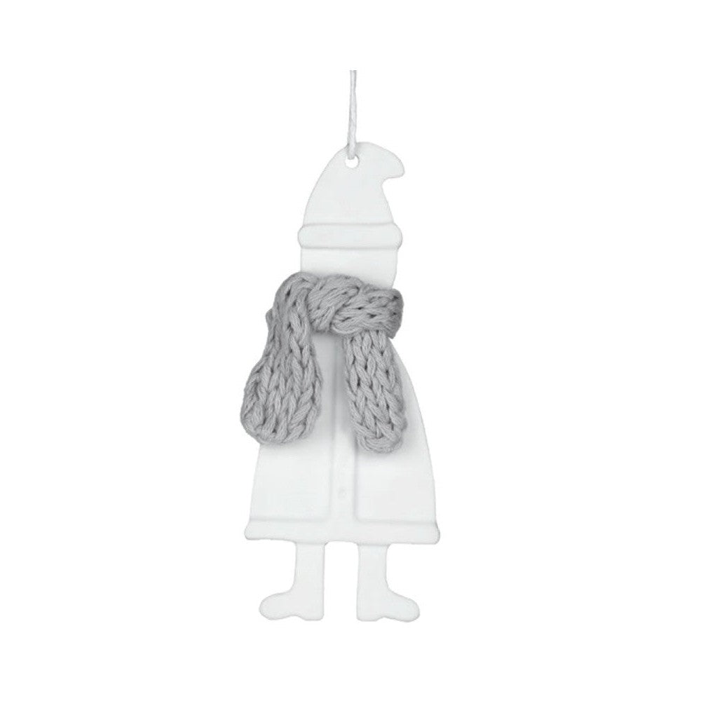 Suspension porcelaine - Bonhomme de neige
