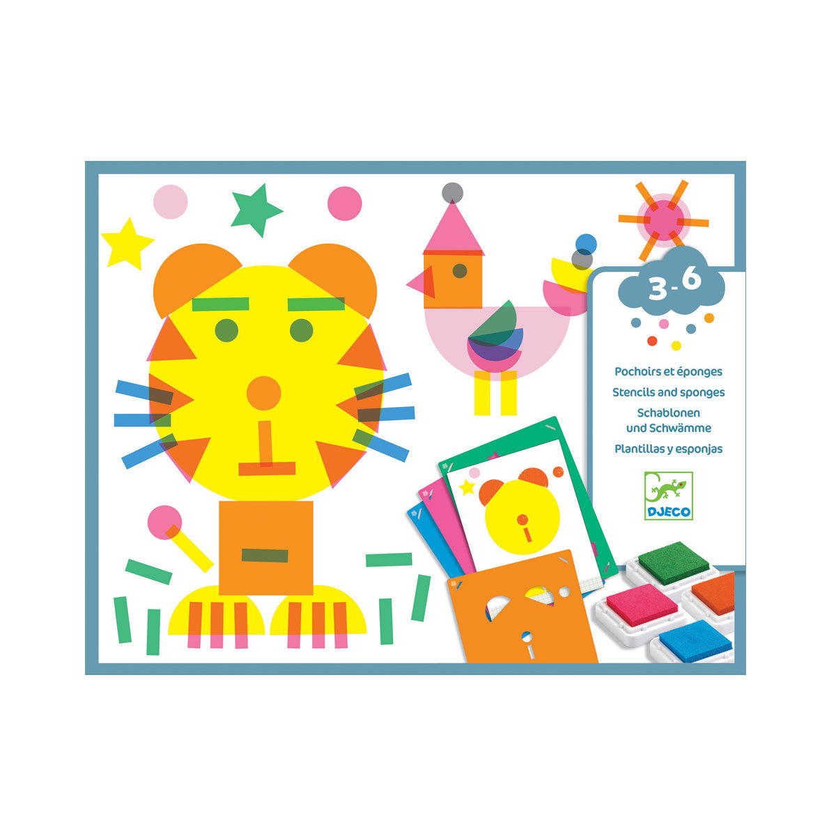 Coffret pochoirs et éponges - Tape et tape - Djeco