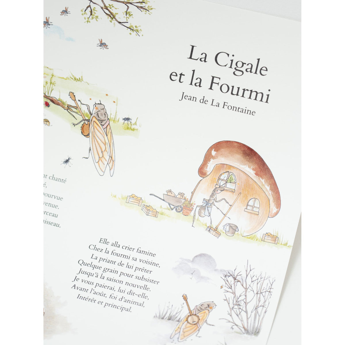 Affiche La Cigale et la Fourmi - By BM x 1.2.3. Famille