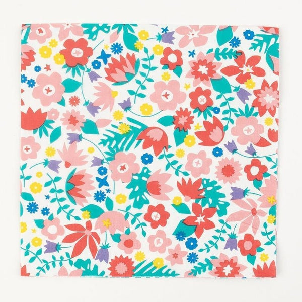 20 serviettes fleurs