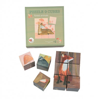 Puzzle cubes 9 pièces - La forêt