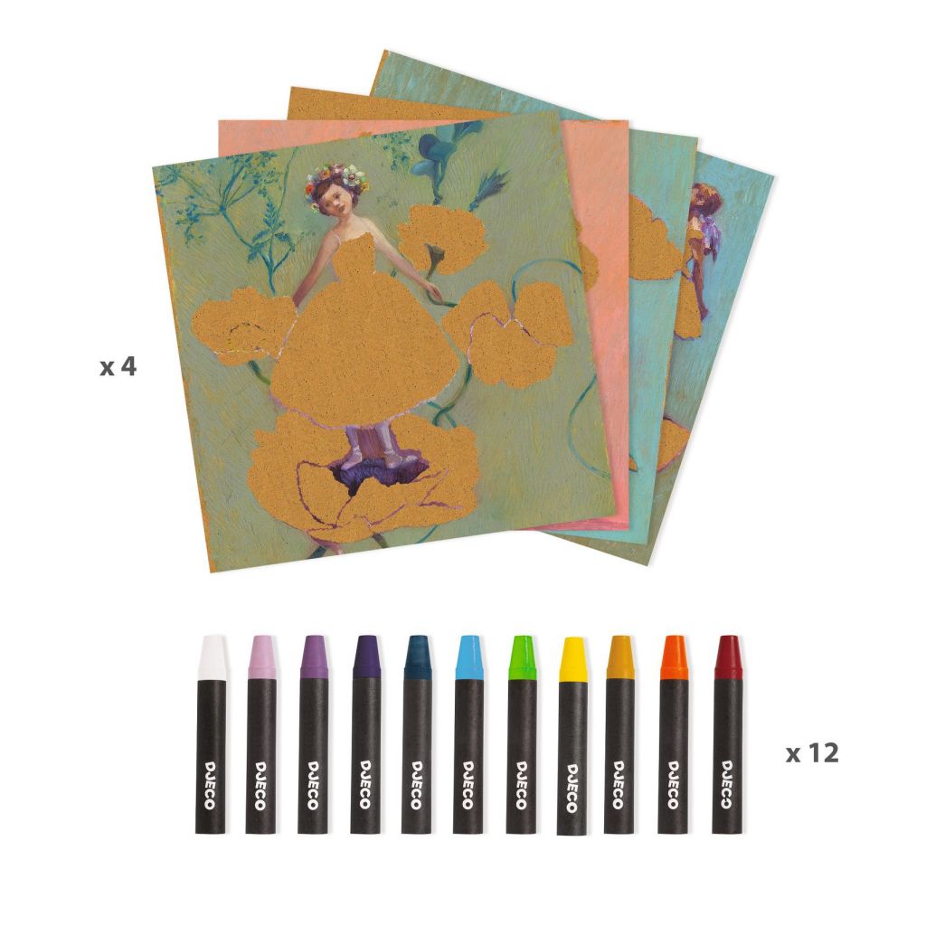 Coffret Crayons de cire Ballerines - Djeco