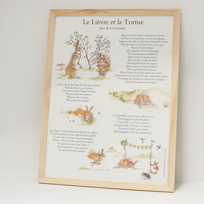 Affiche Le Lièvre et la Tortue - By BM x 1.2.3. Famille