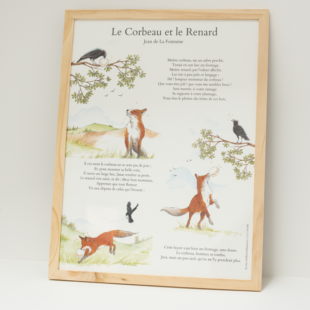 Affiche Le Corbeau et le Renard - By BM x 1.2.3. Famille