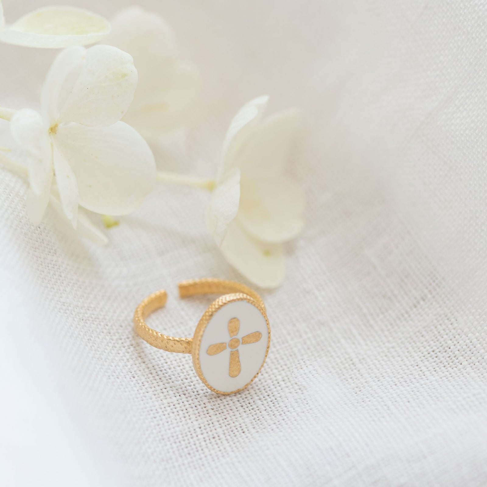 Bague émail croix - Gratia