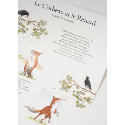 Affiche Le Corbeau et le Renard - By BM x 1.2.3. Famille