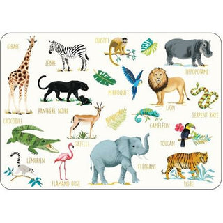 Set de table animaux de la savane - Cartes d'Art