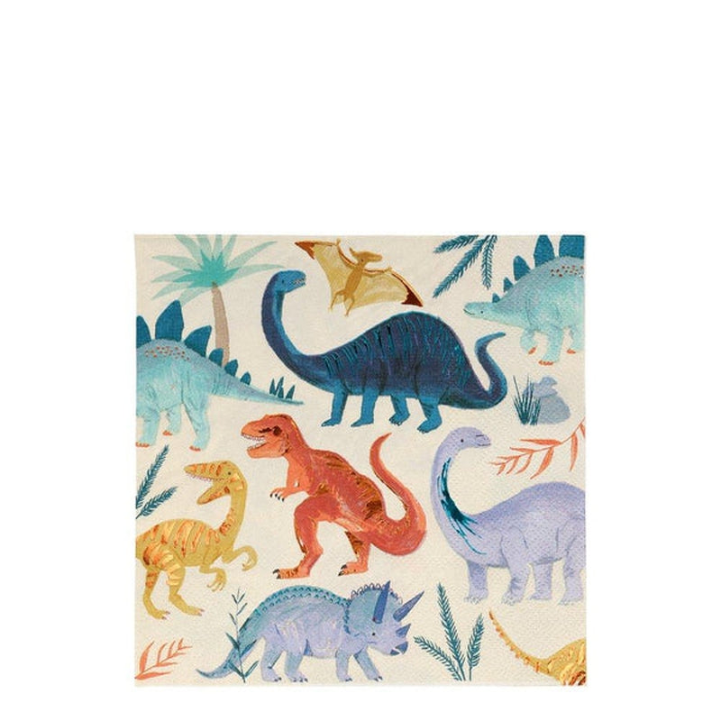 Lot de 16 serviettes dinosaures - Meri Meri