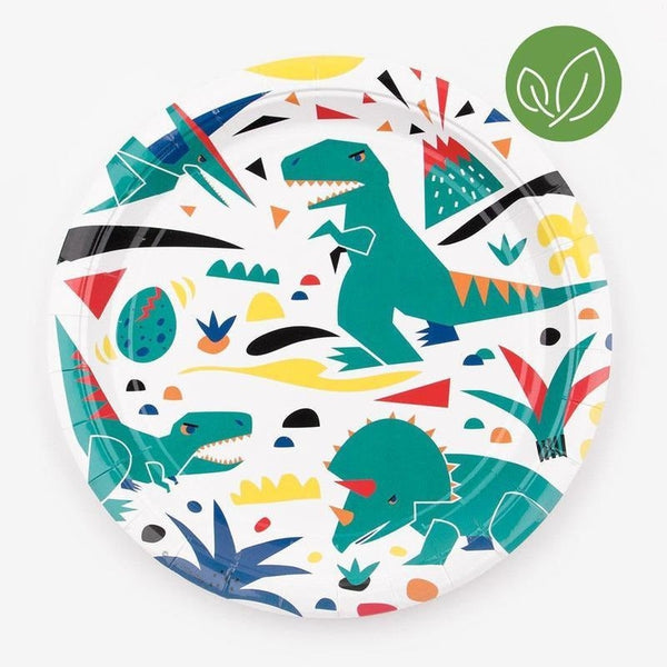 8 Assiettes dinosaures