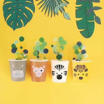 8 gobelets mini safari