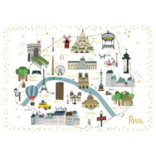 Set de table plan de Paris - Cartes d'Art
