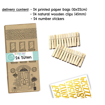 Calendrier de l'Avent 24 maisons - Kit DIY