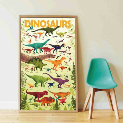 Poster à stickers - Les dinosaures - Poppik