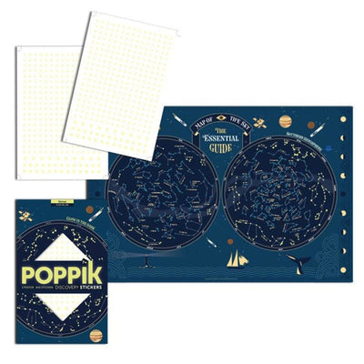 Mon poster en stickers phosphorescentes " Carte du ciel " - Poppik