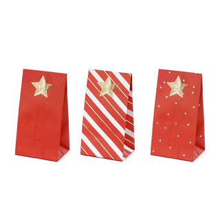 Calendrier de l'Avent - sachets rouges à garnir