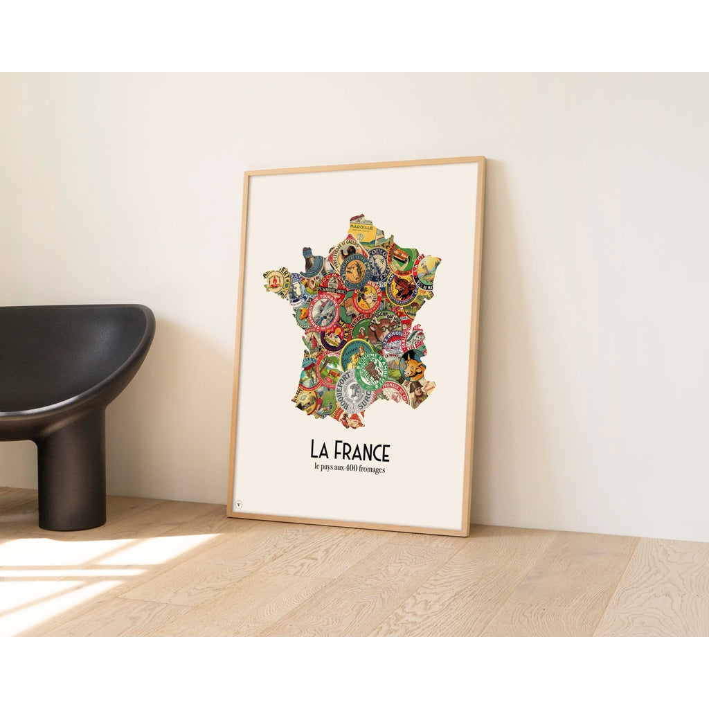 Carte de France des fromages - Atelier Vauvenargues