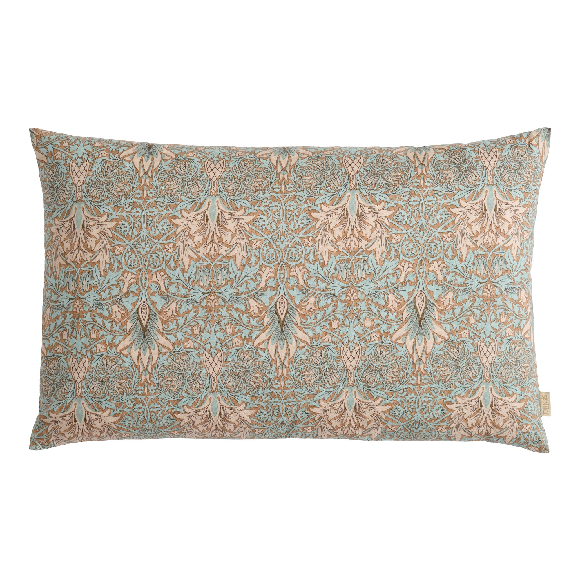 Coussin William Morris Snake head dusty blue