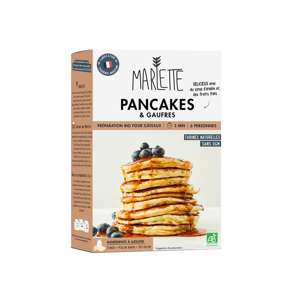 Préparation bio pancakes et gaufres - Marlette