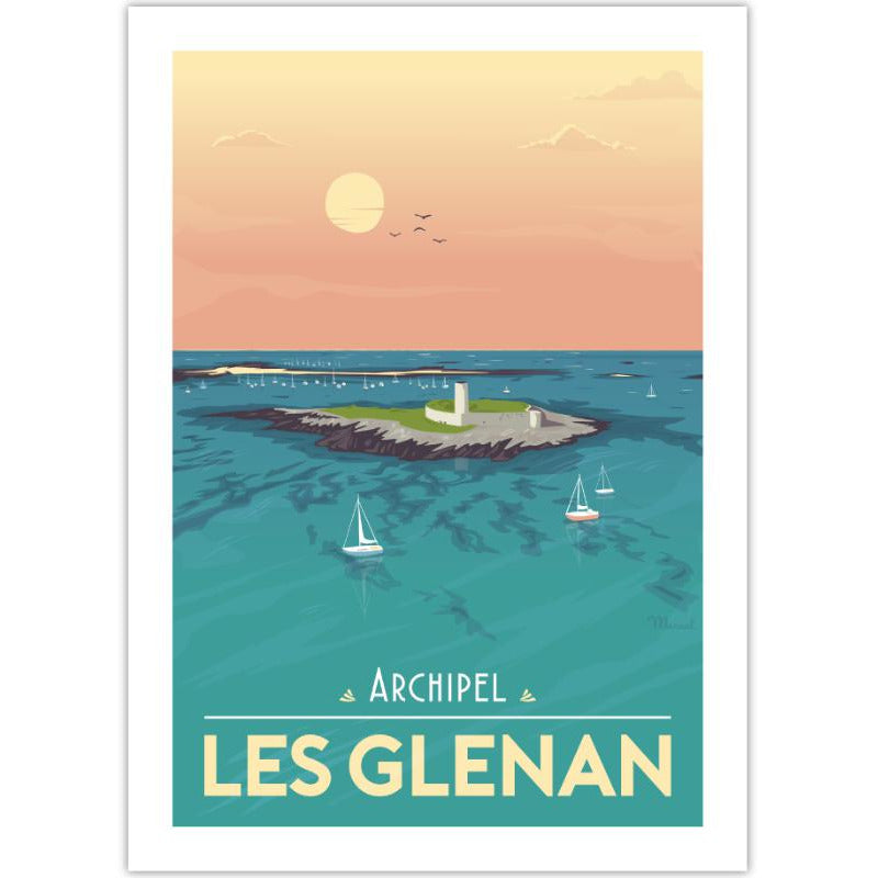 Affiche Archipel Les Glenan - 30 x 40 cm - Marcel