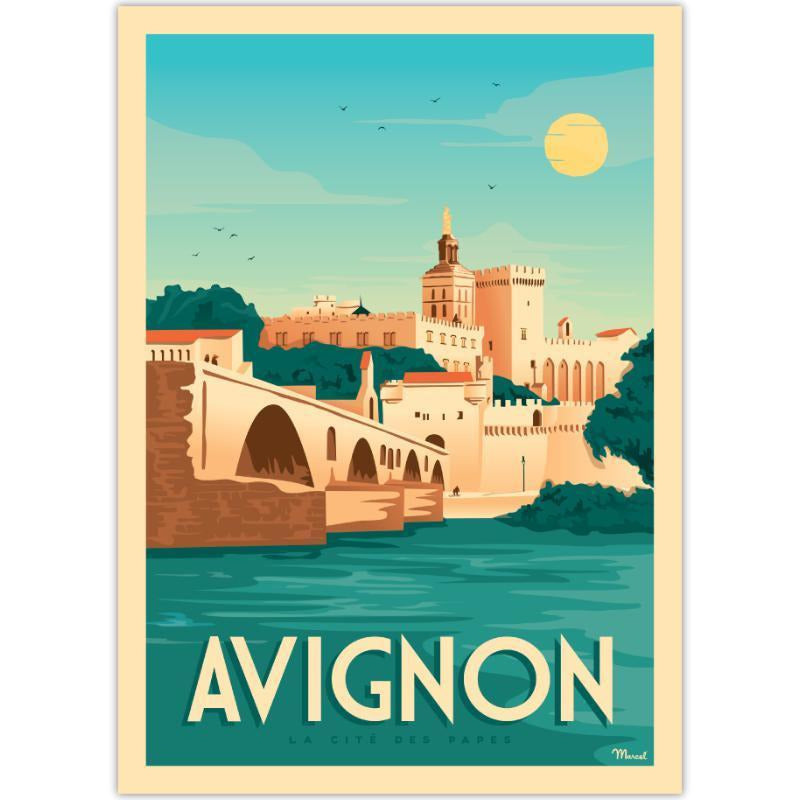Affiche Avignon - 30 x 40 cm - Marcel