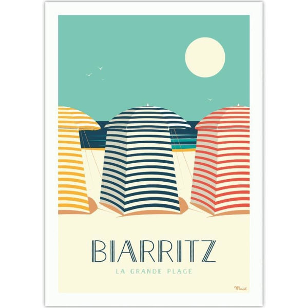 Affiche Biarritz - 30 x 40 cm - Marcel