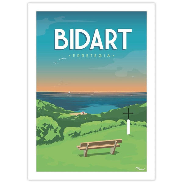 Affiche Bidart - Erretegia - 30 x 40 cm - Marcel